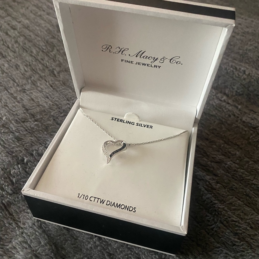 1/10 CTTW Diamond Sterling Silver Necklace